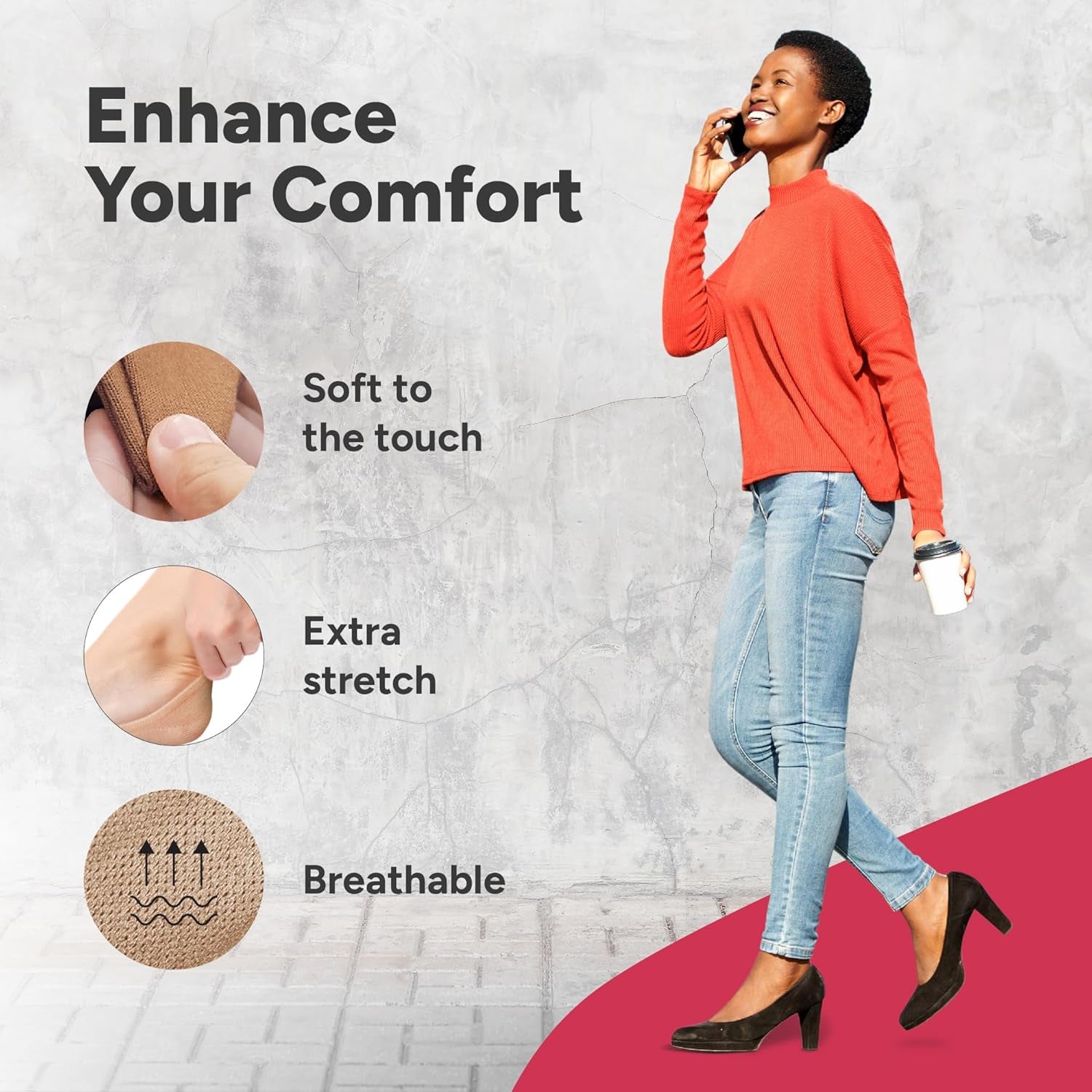 No Show Socks Womens Invisible Liner, Non Slip & Low Cut, Casual & Formal Wear, Soft & Stretchable