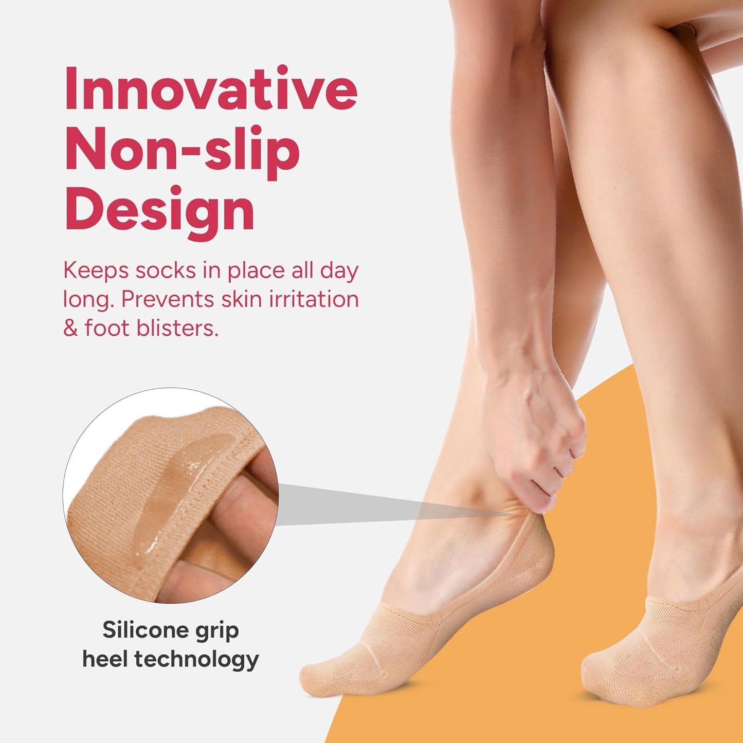 No Show Socks Womens Invisible Liner, Non Slip & Low Cut, Casual & Formal Wear, Soft & Stretchable