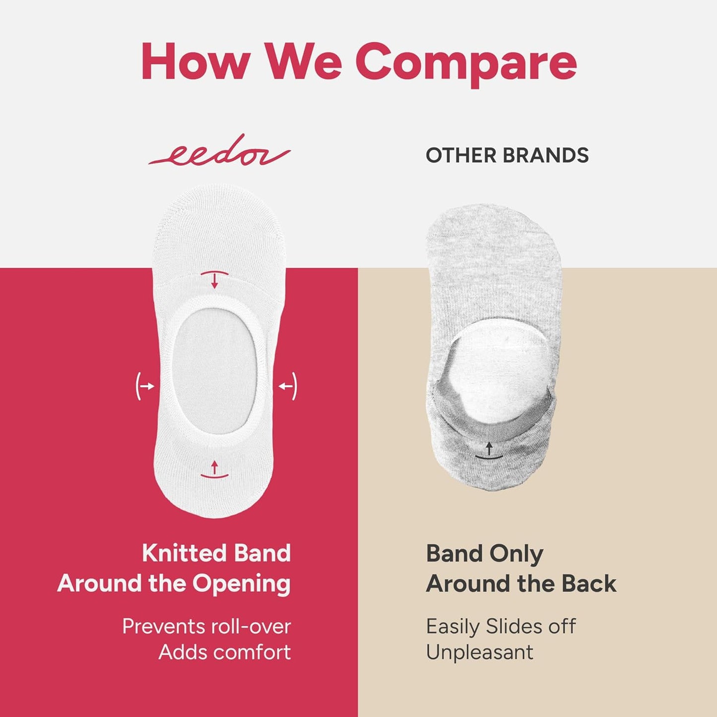 No Show Socks Womens Invisible Liner, Non Slip & Low Cut, Casual & Formal Wear, Soft & Stretchable