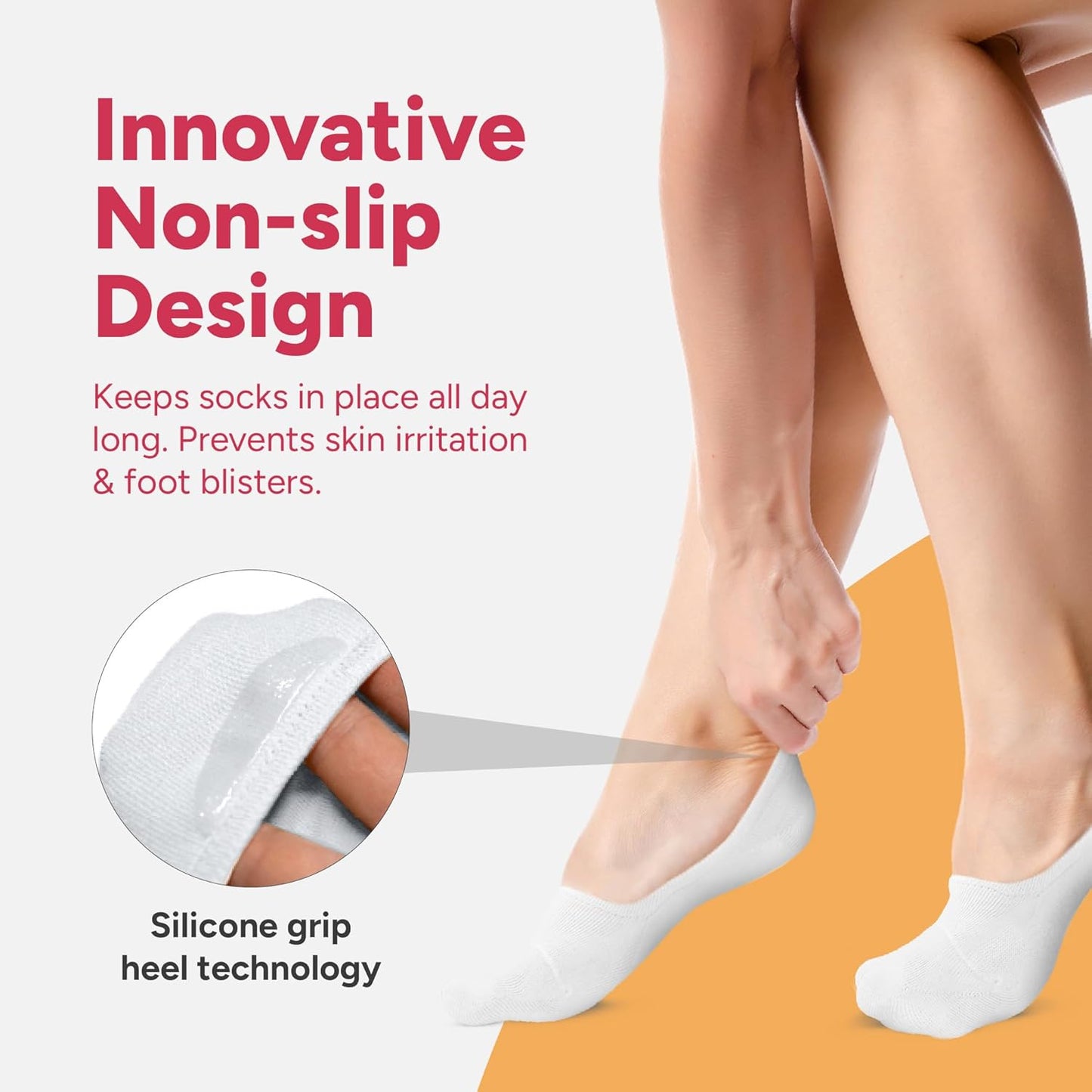 No Show Socks Womens Invisible Liner, Non Slip & Low Cut, Casual & Formal Wear, Soft & Stretchable