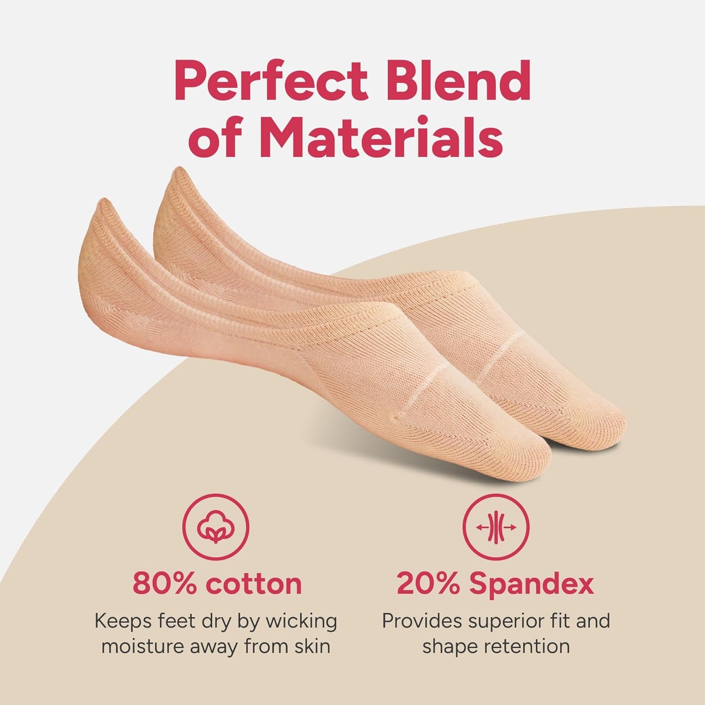 No Show Socks Womens Invisible Liner, Non Slip & Low Cut, Casual & Formal Wear, Soft & Stretchable